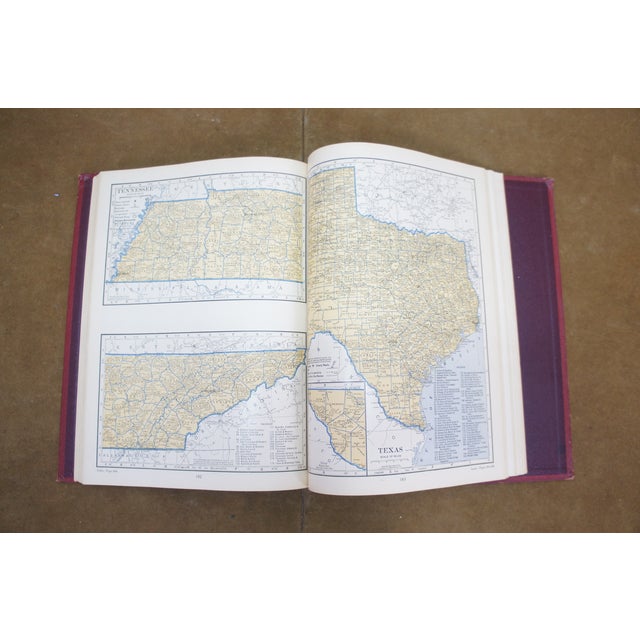 Antique 1937 Hammond’s Perpetual Atlas of the World 1935 Folio Map Book For Sale - Image 12 of 16