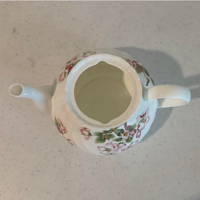 Vintage Wedgwood Apple Blossom Bone China Teapot For Sale In Austin - Image 6 of 12