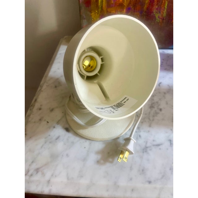 1970s Iconic Pair of General Electric PLK-1 Spot Lamps | Space Age Minimalist Lighting | Cream Eyeball Lights For Sale - Image 10 of 10