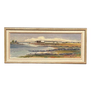 Sven Persson, Hut on the Coast, 1960s, Oil on Canvas, Framed For Sale