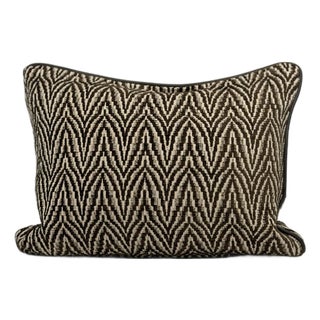Lee Jofa Blythe Weave Pillow Cover in Umber For Sale