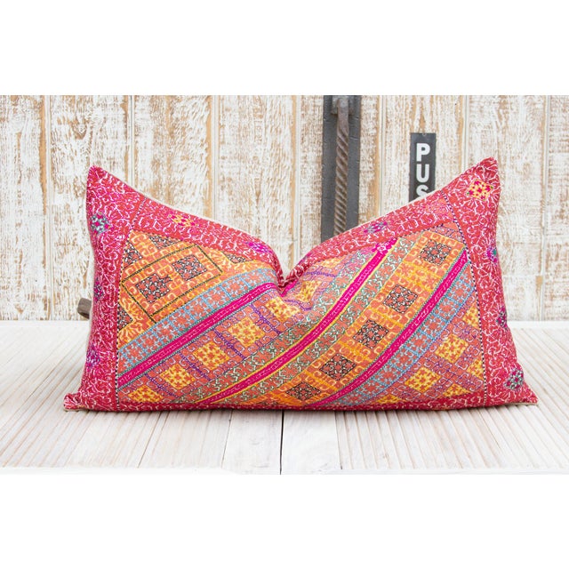 Antique Tania Sindh Silk Pillow For Sale - Image 10 of 10