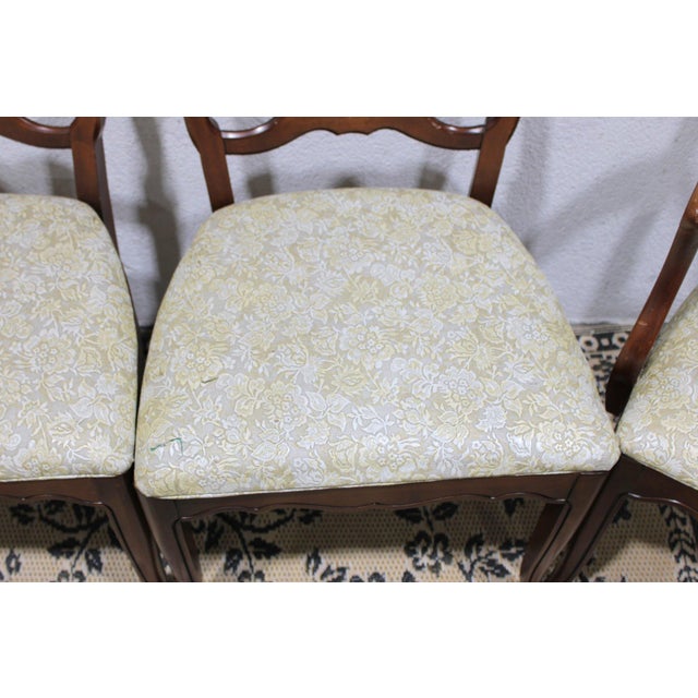 Set of 6 Vintage Cherry French Provincial Ladder Back Dining Chairs, 37” H For Sale - Image 10 of 18