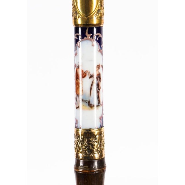 Antique French Gold Plate Sevres Porcelain Walking Sword Stick, 19th Century For Sale - Image 11 of 18