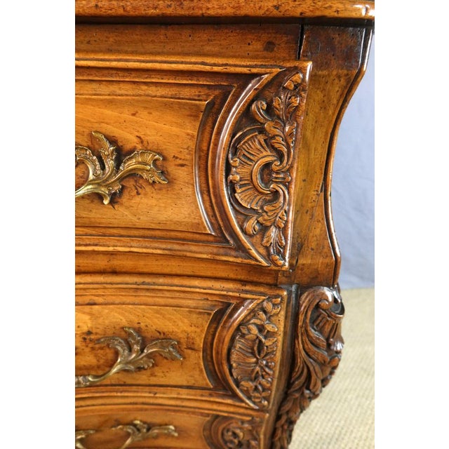 Antique Carved Walnut Chest of Drawers, 1700s For Sale - Image 6 of 15