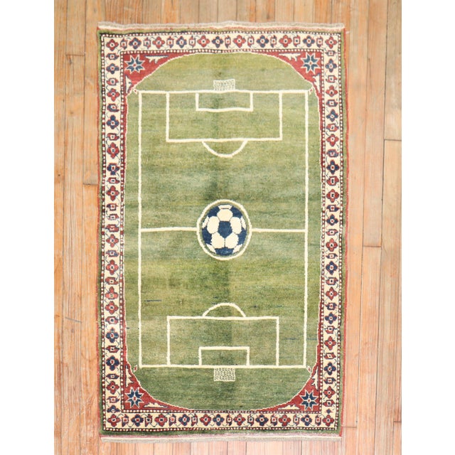 21st Century Soccer Stadium Pattern Rug - 2'7" x 4' For Sale - Image 16 of 18