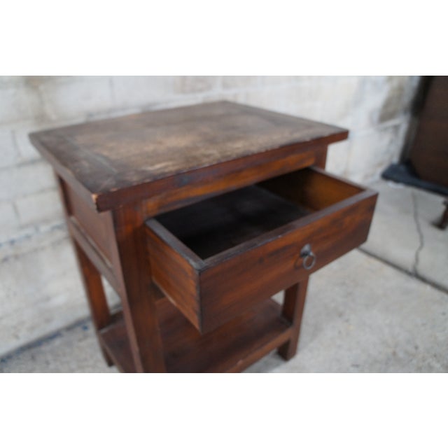 Traditional Handmade Mahogany Side End Table Nightstand Drawer 30" For Sale - Image 4 of 10