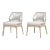 Loom Dining Chairs, Pumice & Grey Mahogany with Taupe & White Rope, Set of 2 For Sale