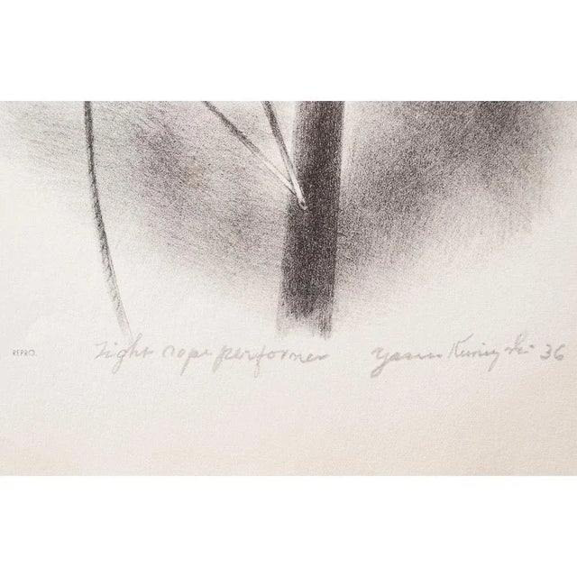 1939 After Yasuo Kuniyoshi "Tightrope Performer", Original Period Lithograph For Sale - Image 4 of 8
