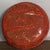 Carved Cinnabar Lacquer Round Lidded Box, Landscape Pavilion Scene Chinoiserie Jewelry Box For Sale In Los Angeles - Image 6 of 9