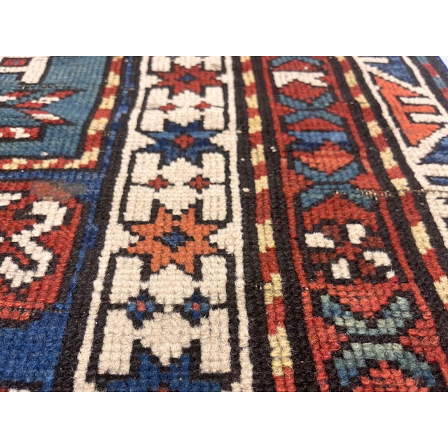 Antique Caucasian Kazak Rug 3'6" X 5’8" For Sale - Image 4 of 8