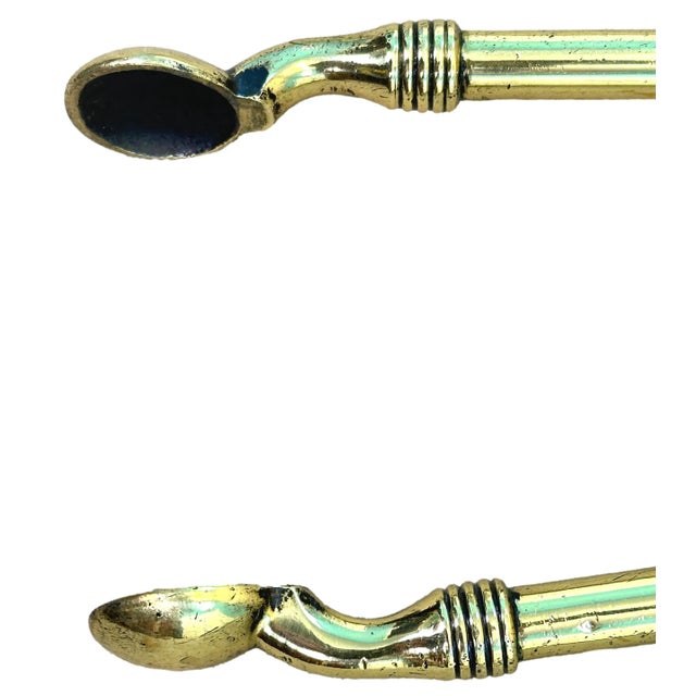 19th Century Brass Fire Tools, 1860s, Set of 3 For Sale - Image 3 of 9