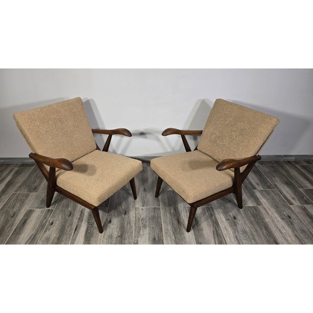 Wood Vintage Armchairs by Krasna Jizba, 1960s, Set of 2 For Sale - Image 7 of 12