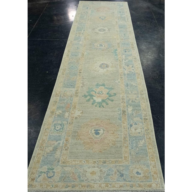 Turkish Oushak Runner Rug 2'11" x 11'5" #17438 Explore a curated collection of hallway runners, wool rugs, and handmade...
