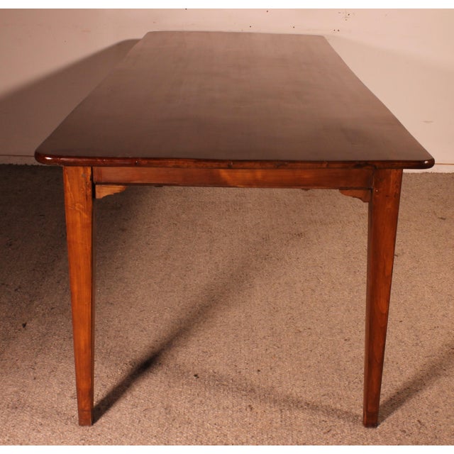 19th Century Cherry Wood Refectory Table For Sale - Image 8 of 12