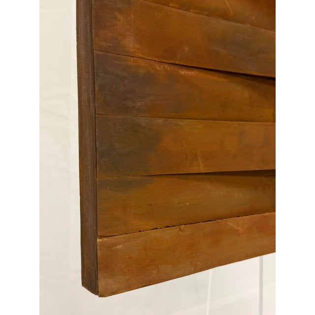 Brown John Baughman Weave Series Wall Sculpture Brutalist Wood Art Panel 2010 For Sale - Image 8 of 18