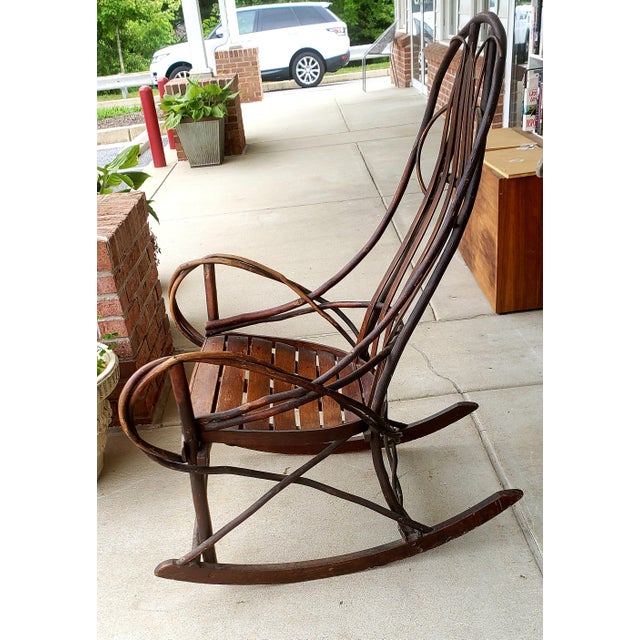 Vintage Bentwood Hickory and Oak Twig Rocker Chairish