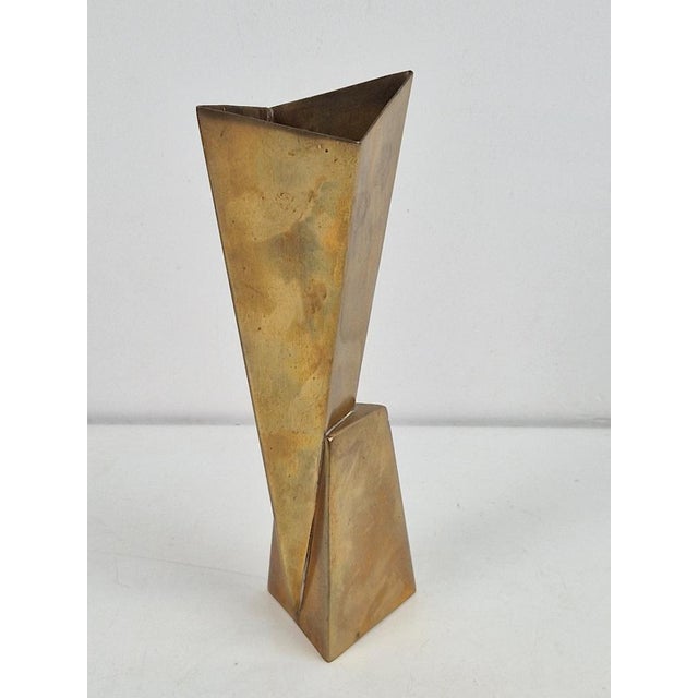 Art Deco Cubist Brass Vase from WMF, 1930s For Sale - Image 14 of 14