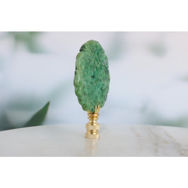 Chinese Butterfly Lamp Finial on Brass Hardware For Sale - Image 4 of 6