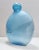 1980s Postmodern Round Cyan Murano Glass Bottle by Alfredo Barbini, Italy, 1980s For Sale - Image 5 of 13