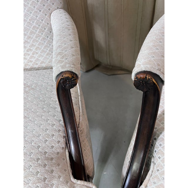 Pair of Vintage Queen Anne Style Club Chairs For Sale - Image 10 of 11