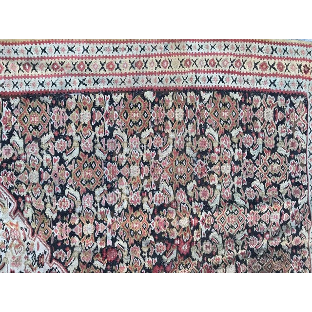 Antique Fine Senneh Kilim Rug, 1890s For Sale - Image 10 of 16