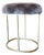 Hollywood Regency Brass Pouf/ Vanity Stool For Sale