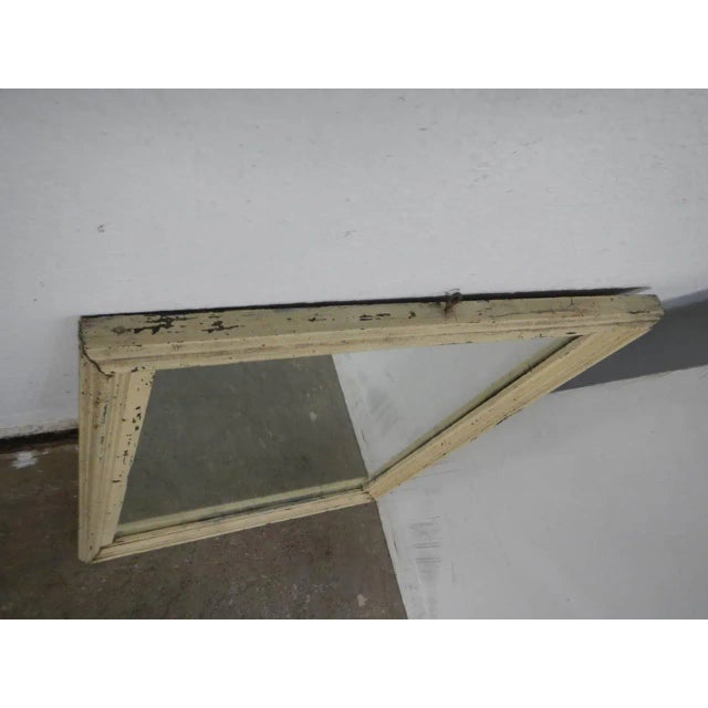 Cream Mirror with Fir Frame, 1950s For Sale - Image 8 of 10