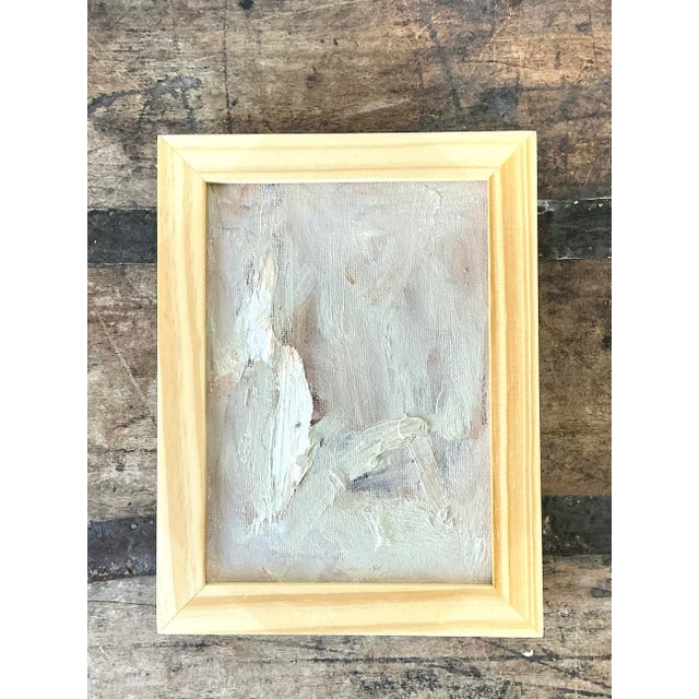 Vintage Original Abstract Oil on Board For Sale - Image 9 of 12