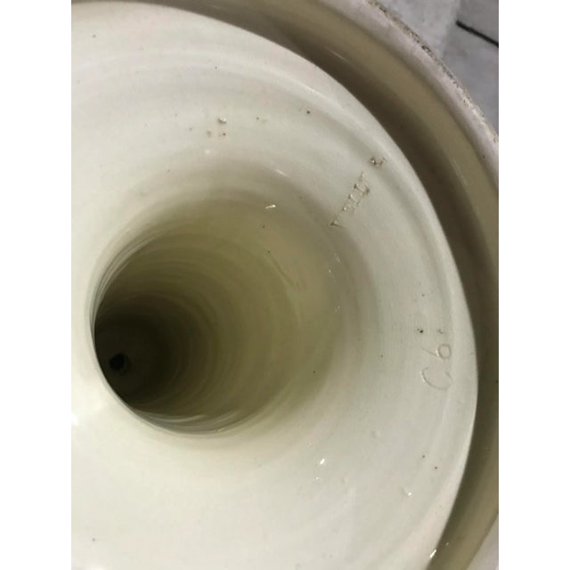 Antique Weller Pottery Marbleized Jardinière & Pedestal For Sale - Image 11 of 13
