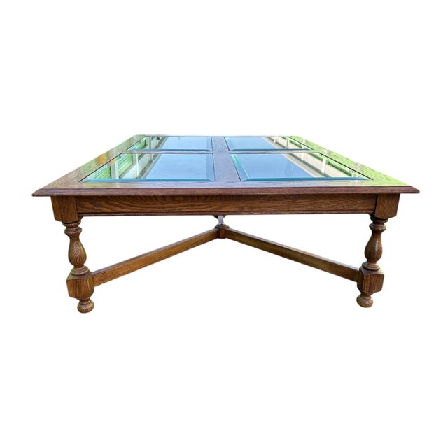 Late 20th Century Late 20th Century Pennsylvania House William and Mary Style Oak Coffee Table For Sale - Image 5 of 12