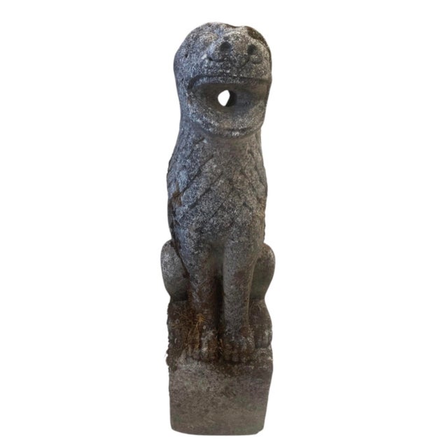 Vintage Weathered Cast Stone Lion Wall Fountain For Sale - Image 4 of 12