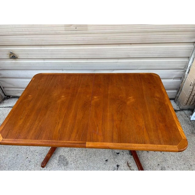 Mid Century Teak Dining Table With Leaf. By Nordic Furniture For Sale In Washington DC - Image 6 of 12