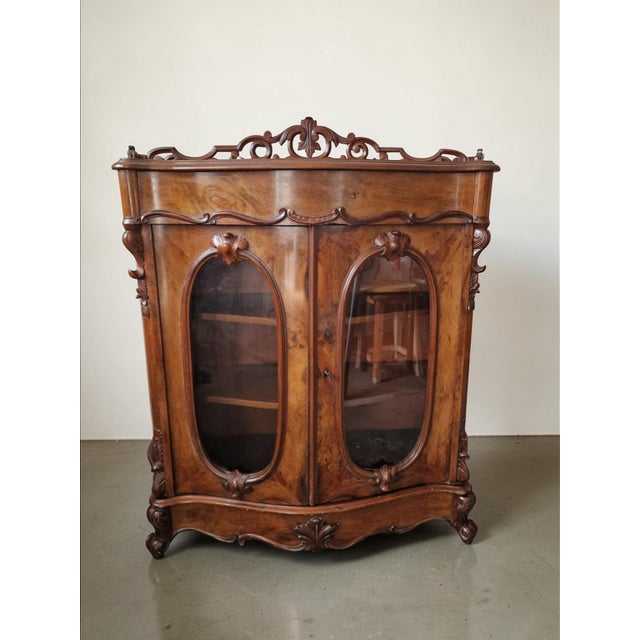 Napoleon III Display Case in Mahogany For Sale - Image 12 of 12