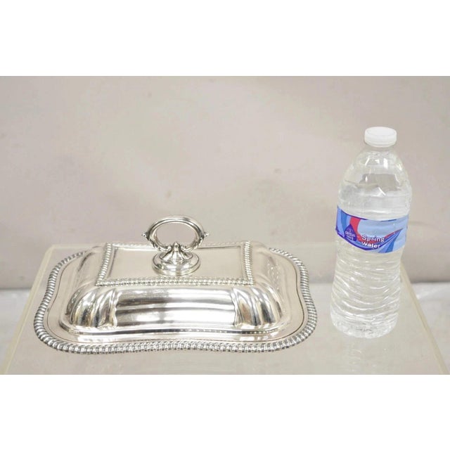 Vintage English Regency Silver Plated Covered Vegetable Serving Platter Dish For Sale - Image 11 of 11