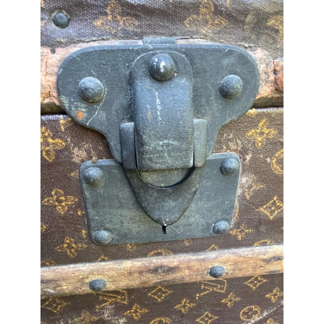 Antique Trunk in LV Monogram Canvas from Louis Vuitton, France, 1924 For Sale - Image 18 of 18