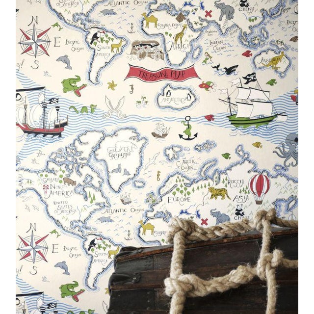 Treasure Map Wallpaper by Sanderson Nursery Wallpaper Price Per Roll