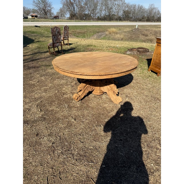 French Country A Masterpiece 18th Century French Country Bleached Oval Dining Table or Center Table For Sale - Image 3 of 18