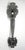 Antique 13 In. Black Iron Arts & Crafts Door Pull Handle For Sale - Image 4 of 4