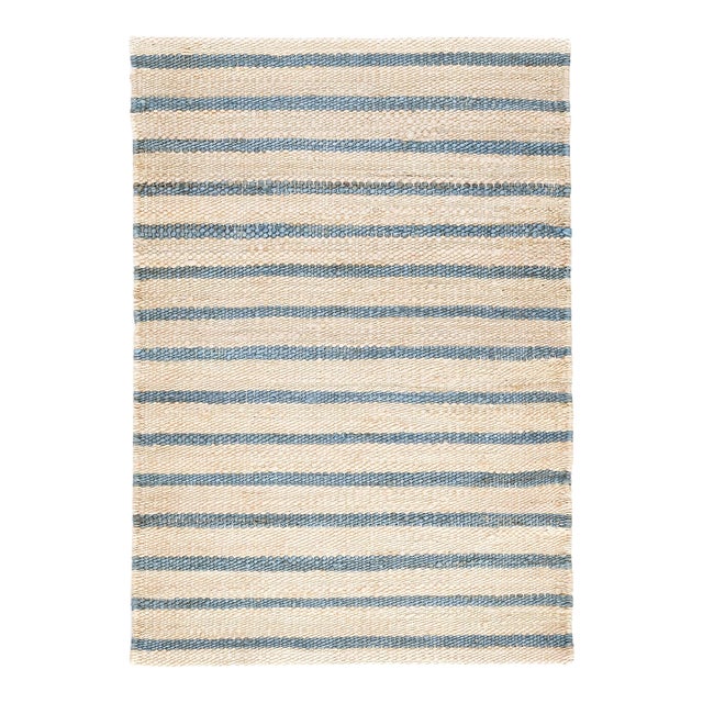 Dash & Albert by Annie Selke Moana Stripe Woven Jute Rug, 7' 6" x 9' 6" For Sale