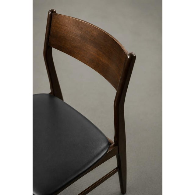 Mid-Century Scandinavian Modern Dining Chairs in Beech and Rosewood, 1960s, Set of 4 For Sale - Image 17 of 18