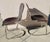 Metal Pair of Willy Rizzo Chrome and Brown Leather Cantilever Chairs- Pair of 2 For Sale - Image 7 of 9