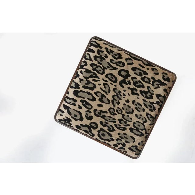 Art Deco Stool with Leopard Print, 1930s For Sale - Image 3 of 10