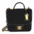 Black Tweed Patent School Memory Mini Top Handle Flap Bag For Sale