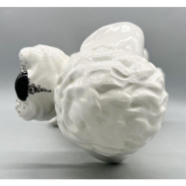Vintage Italian Ceramic Poodle Statue – Mid Century Figural Dog Sculpture – Hollywood Regency For Sale - Image 14 of 15