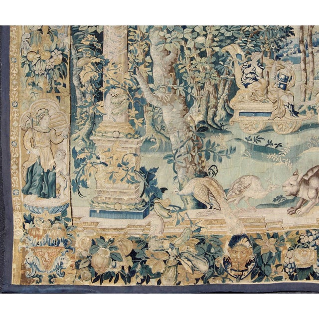Mid 18th Century Antique Mid-18th Century European French Beauvais Tapestry For Sale - Image 5 of 18