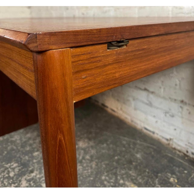 Mid 20th Century Mid 20th Century Danish Modern Adjustable Teak Desk Attributed to Arne Vodder for Sibast For Sale - Image 5 of 14