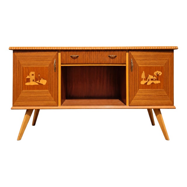 Mid-Century Sideboard in Burl Wood, 1950 For Sale