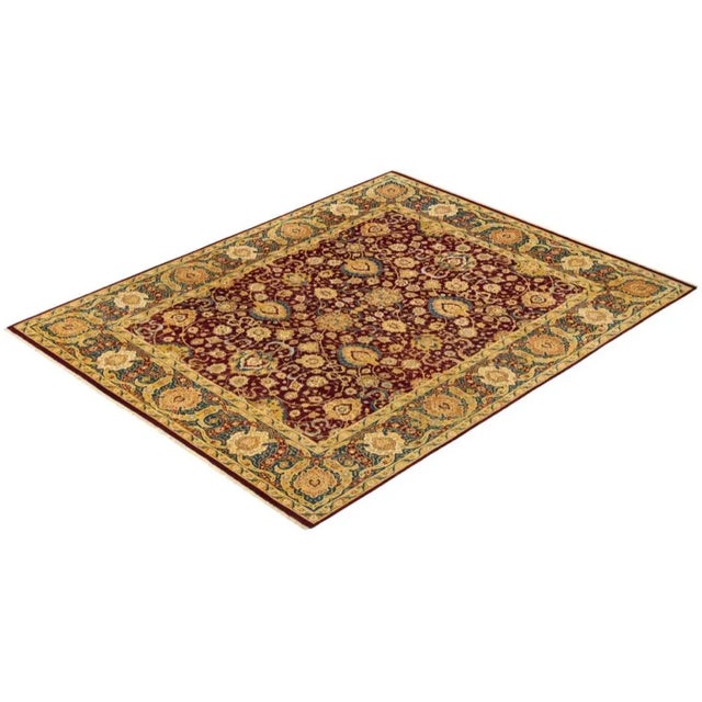 Red Mogul Collection Hand-Knotted Area Rug - Red 8' 0" x 10' 2" For Sale - Image 8 of 9