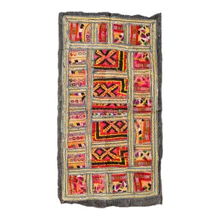 Vintage Embroidered Indian Textile of Patchwork Kantha Scraps For Sale